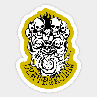 Skull Art Design with Demon Sticker